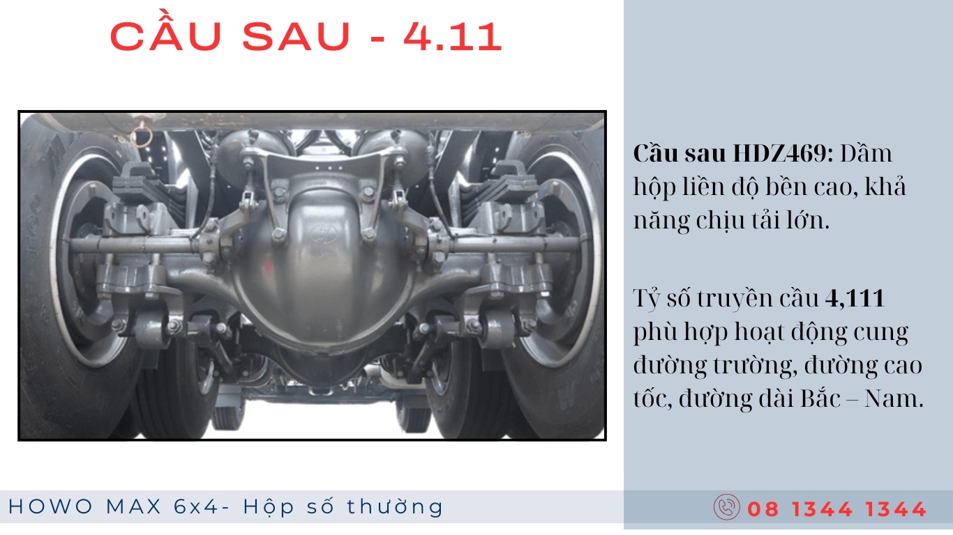 HOWO MAX 3 chân máy Weichai