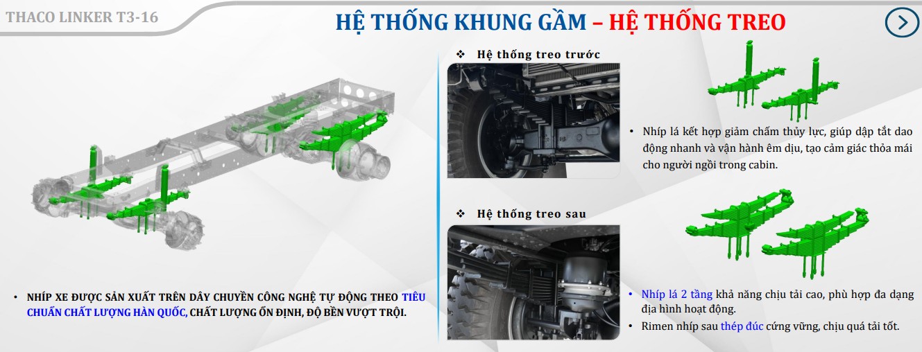 Gầm Xe tải Ben Thaco 8,6 Tấn T3-16