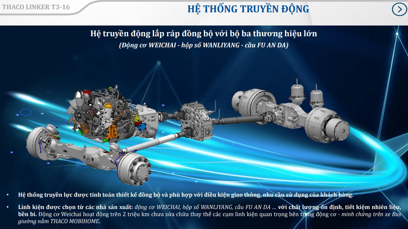 Động cơ Xe tải Ben Thaco 8,6 Tấn T3-16