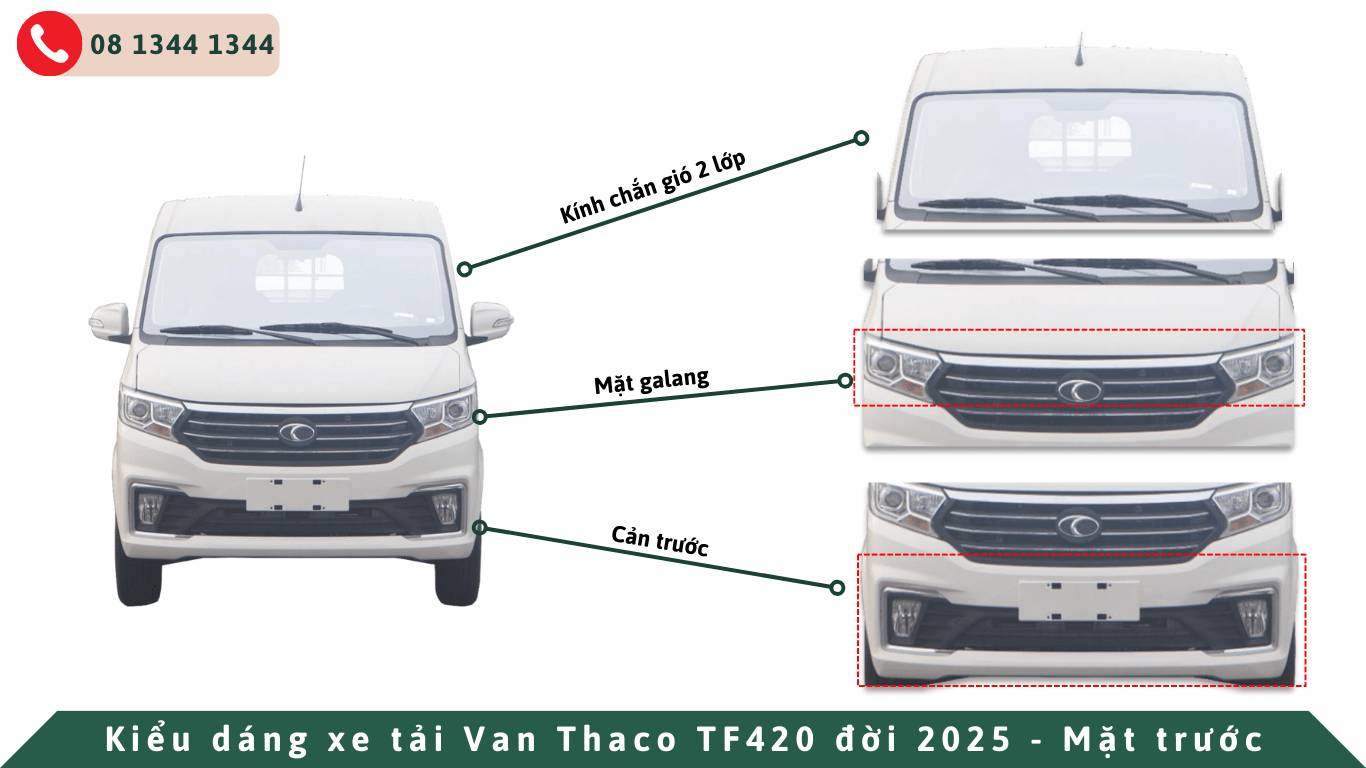 Ngoại thất xd tải van thaco tf420