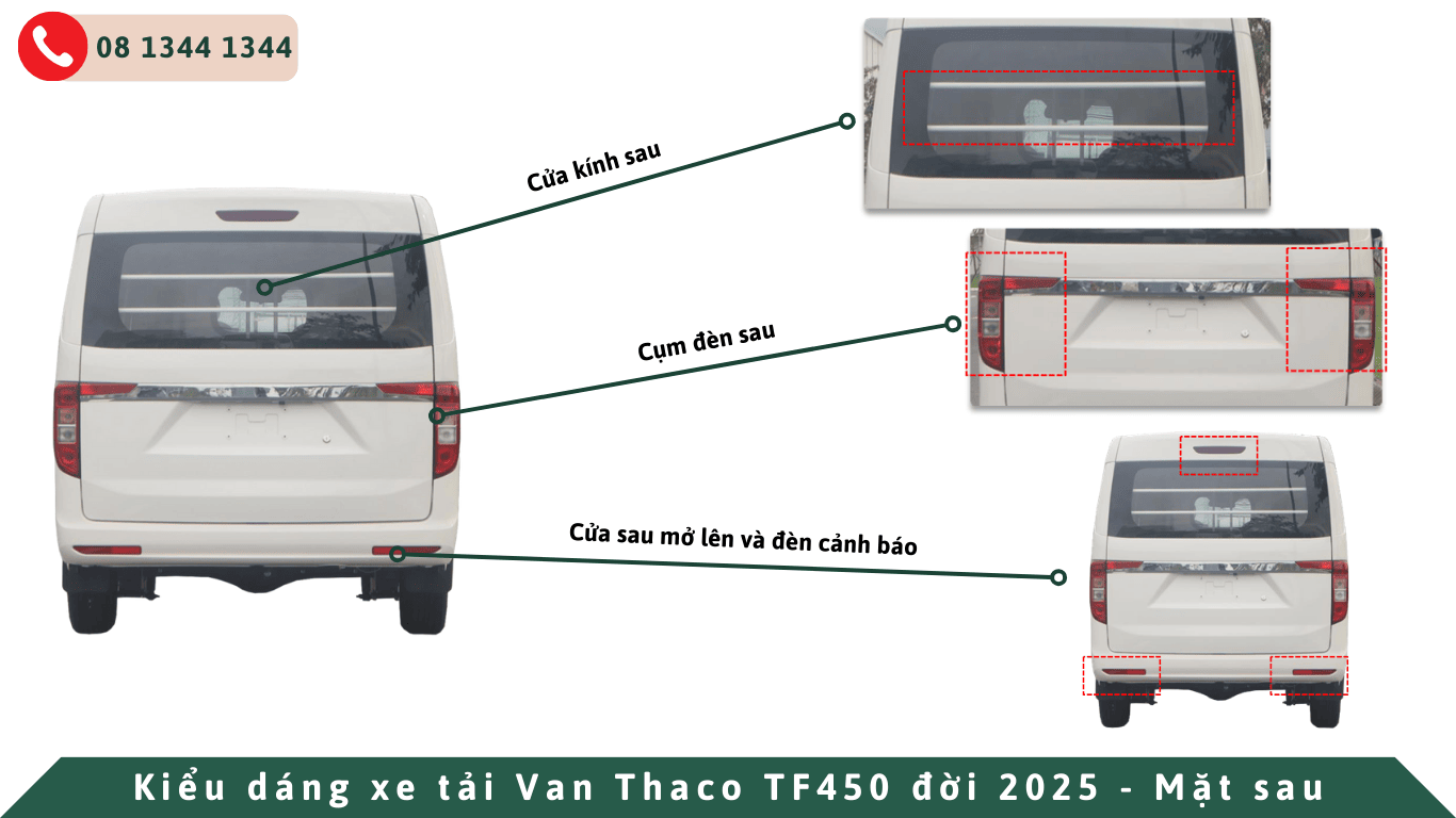 Ngoại thất xe tải van thaco tf450 p3