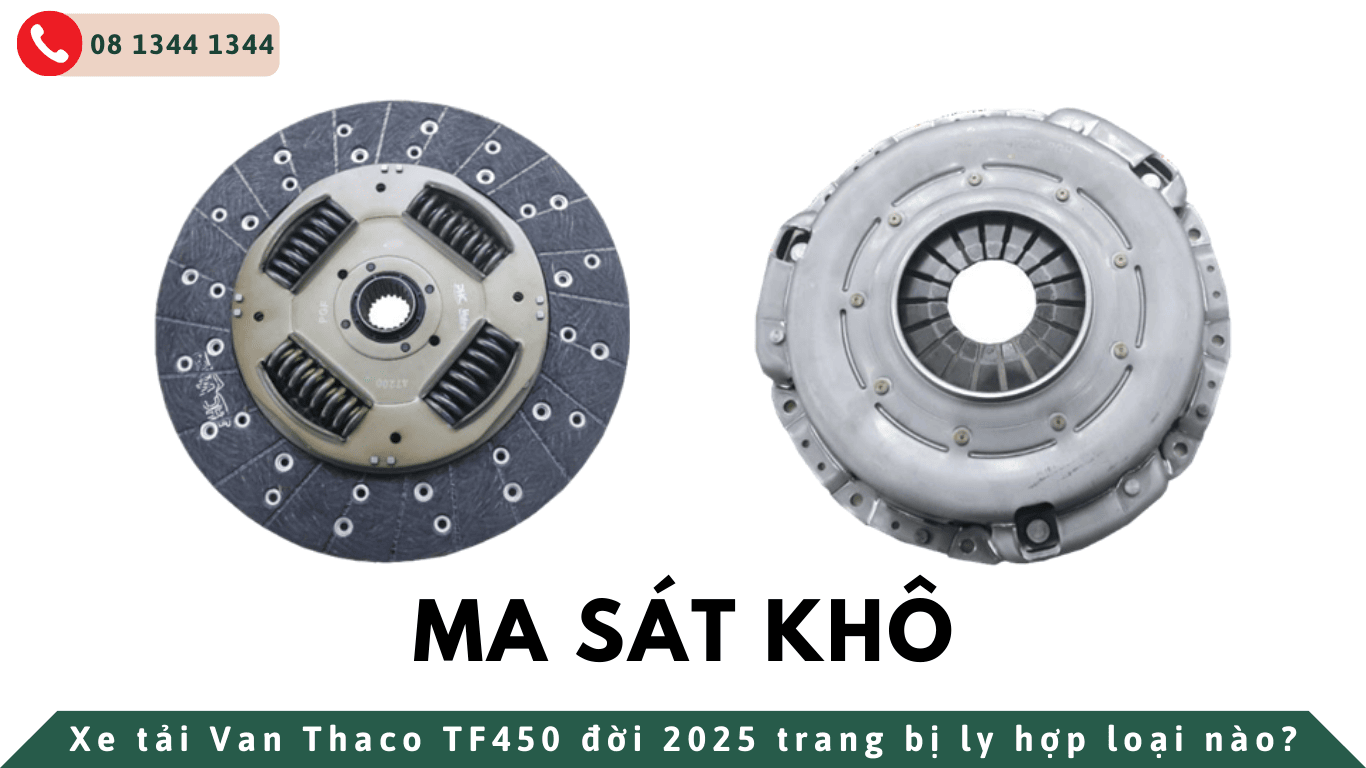 Ly hợp trang bị trên xe tải van thaco tf450