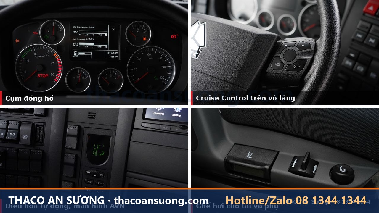 Cabin nóc cao 2 giường HOWO T7H 440