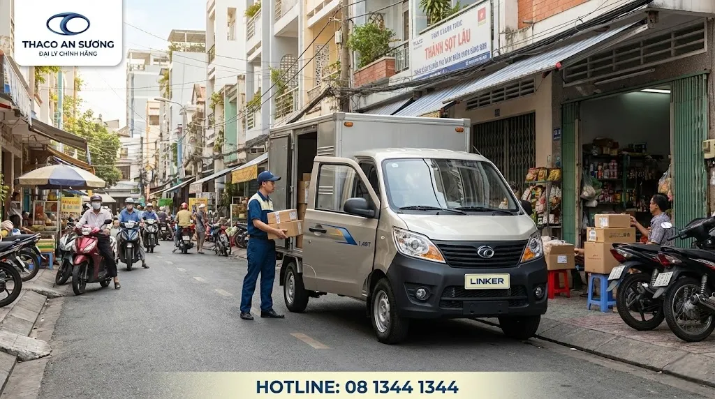 Xe Linker 1.49T phù hợp giao hàng nhiều điểm trong phố