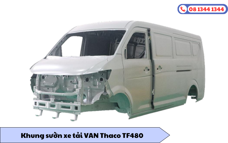 Khung sườn unibody trên xe tải Van Thaco TF480 2025