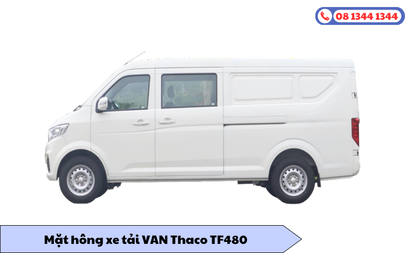 Thiết kế mặt hông xe tải Van Thaco TF480 2025