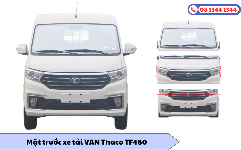 Mặt trước xe tải Van Thaco TF480 đời 2025