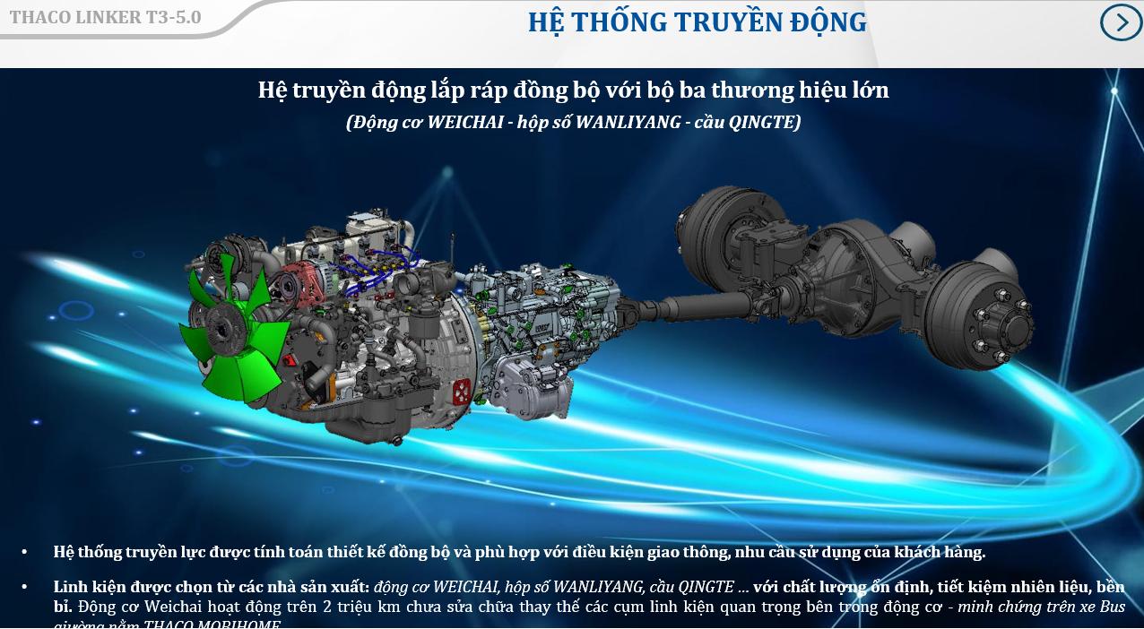 Xe tải Ben Thaco 2 Tấn thùng 2 khối phanh hơi T3-5.0