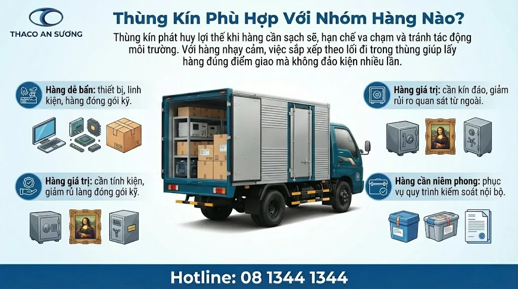 Linker thùng kín phù hợp nhóm hàng nào