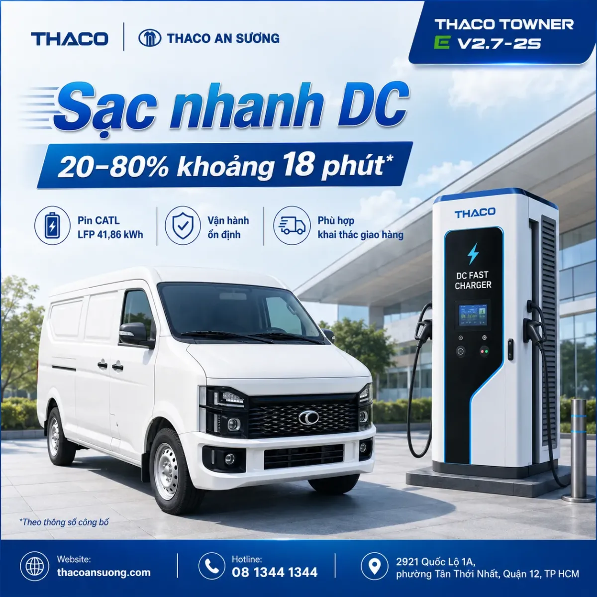 van điện thaco sạc như thế nào?