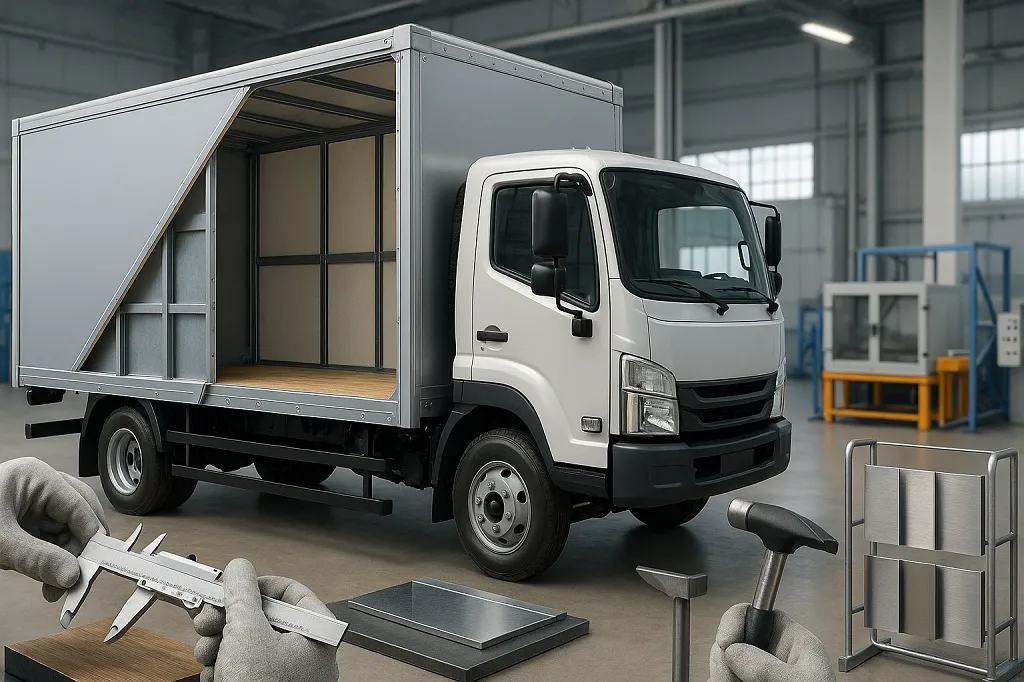 đánh giá vật liệu và quy trình đóng thùng xe tải thaco